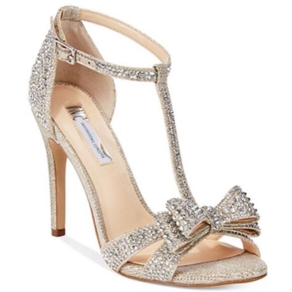 ♥️ INC International Concepts Women's Reesie Rhinestone Bow Evening heels - Picture 2 of 15
